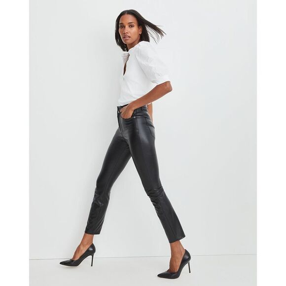 NWT VERONICA BEARD MAERA SKINNY JEAN High-Rise Stretch Vegan Leather SIZE 28